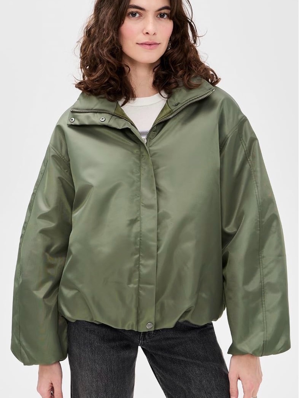 Anine Bing Olive Green Bomber Jacket size medium. Worn once.
